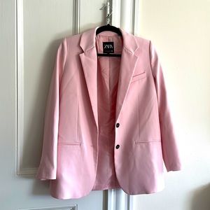 ZARA pink blazer - perfect for fall!